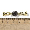 Natural Silver Obsidian with Brass Fold Over Clasps G-G141-02G-14-3