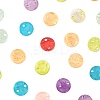 56Pcs 7 Colors Spray Painted Natural Capiz Shell Connector Charms SSHEL-FS0001-09-3
