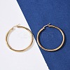 201 Stainless Steel Big Hoop Earrings EJEW-F205-14G-B-5