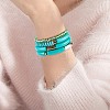 4Pcs 4 Style Acrylic Chunky Curved Tube Stretch Bracelet Sets BJEW-SW00074-07-5