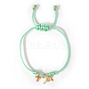 304 Stainless Steel & Brass & Natural Shell Charm Bracelets HP8667-2-1