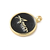 Brass Enamel Pendants KK-C110-26G-03-2