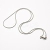 Tarnish Resistant Trendy Men's 304 Stainless Steel Snake Chain Necklaces LS-NJEW-M065-B-01-2