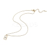 Arch with Evil Eye Brass Enamel Pendant Necklaces NJEW-H051-02G-4