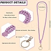 Rose Silicone ID Card Neck Strap Card Holder NJEW-SW00028-10-2