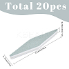 20Pcs PVC Sponge Silver Polishing Strips PVC-SC0001-18-2