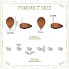 15 Pair Walnut Wood Stud Earring Findings STAS-UN0055-14A-3