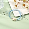 Adjustable Polyester Braided Bead Bracelet for Teen Girl Women BJEW-JB06878-4
