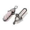 Natural Rose Quartz Sword Big Pendants G-Q163-08AS-06-2
