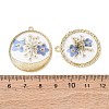 Transparent Resin Pendants RESI-A050-10B-G-3