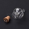 Teardrop Glass Cork Bottle Pendants LS-AJEW-A041-01D-4