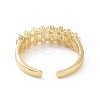 Clear Cubic Zirconia Open Cuff Ring RJEW-E072-10G-3