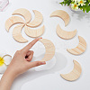 Unfinished Wooden Crescent Moon Shape WOOD-WH0124-09-4