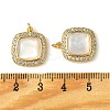 Brass Micro Pave Clear Cubic Zirconia Pendants KK-M277-07B-G-3