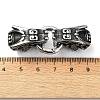 Tibetan Style 304 Stainless Steel Spring Gate Rings FIND-Z046-04AS-02-4