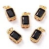 Real 18K Gold Plated Brass Inlaid Cubic Zirconia Charms LS-ZIRC-L100-075G-07-1