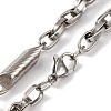 201 Stainless Steel Column Links Necklace NJEW-F222-15P-2