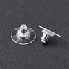 Brass Bullet Clutch Earring Backs with Pad KK-YW0001-68S-2