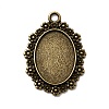 Vintage Tibetan Style Alloy Flower Pendant Cabochon Bezel Settings LS-TIBEP-M018-42AB-NF-1
