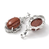 Natural Red Jasper Oval Pendants G-NH0025-15P-11-2