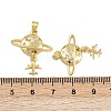 Brass Micro Pave Cubic Zirconia Pendants KK-C132-35G-3