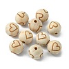 Natural Theaceae Wood Beads WOOD-TAC0007-07E-2