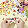55Pcs 11 Styles Opaque Resin Decoden Flower &  Fruit Cabochons RESI-CJ0004-10-5