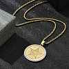 201 Stainless Steel Rhinestone Pendant Necklaces for Women LS-NJEW-U021-01G-3