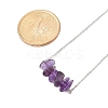 Natural Amethyst Chip Pendant Necklaces NJEW-JN05097-03-4
