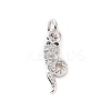 Brass Micro Pave Cubic Zirconia Pendants KK-C012-45P-1
