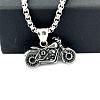 Stainless Steel Motorcycle Pendant Necklaces for Punk Vintage Men's Jewelry CM7927-1