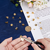 40Pcs 201 Stainless Steel Flat Round Stud Earring Findings STAS-DC0016-47-3