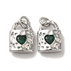 Brass Micro Pave Cubic Zirconia Pendants KK-H461-06P-02-1