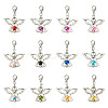 36Pcs 12 Colors Alloy Angel Pendant Decorations FIND-TA0001-92-2