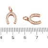CZ Brass Micro Pave Cubic Zirconia Horse Shoe Charms LS-ZIRC-L018-13RG-2