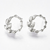 Brass Stud Earring Rhinestone Settings LS-KK-S350-413P-1