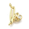 Brass Micro Pave Cubic Zirconia Pendants KK-B132-12G-K-1