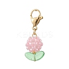 Flower Glass Seed Beads Beaded Pendant Decorations HJEW-MZ00195-3