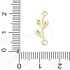 Brass Clear Cubic Zirconia Connector Charms LS-KK-Z094-06G-02-3