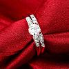 Exquisite Tin Alloy Czech Rhinestone Couple Rings For Women RJEW-BB10590-6B-5