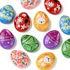 12Pcs 6 Colors Easter Cartoon Opaque Resin Cabochons RESI-FS0001-56-3
