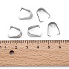 Non-Tarnish 304 Stainless Steel Snap on Bails X-STAS-R048-13x9mm-4