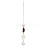 Brass & Crystal Suncatchers HJEW-G018-04A-G-2