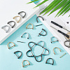 20Pcs 4 Colors Zinc Alloy Adjustable Alloy D Ring Clip Buckles for Bag Chain Strap with 2Pcs Iron Screwdriver FIND-GF0006-92-4