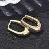 U-Shaped Brass Hoop Earrings EJEW-D320-14G-2