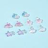 10Pcs 5 Styles Transparent Resin Pendants RESI-FS0002-08-10