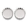 Tarnish Resistant 304 Stainless Steel Cabochon Settings STAS-P249-11P-1