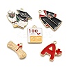 20Pcs 5 Styles Graduation Season Alloy Enamel Pendants ENAM-FP0002-80-3