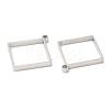 Non-Tarnish 304 Stainless Steel Open Back Bezel Rhombus Pendants STAS-Z040-02A-P-2