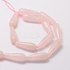 Natural Rose Quartz Teardrop Beads Strands G-E329-34-2